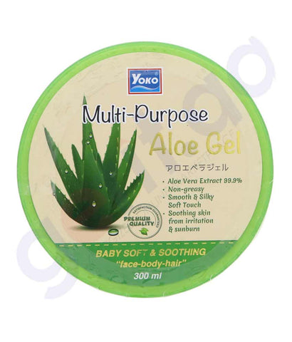 BUY  YOKO MULTI-PURPOSE ALOE GEL 300ML Y627 IN QATAR | HOME DELIVERY WITH COD ON ALL ORDERS ALL OVER QATAR FROM GETIT.QA