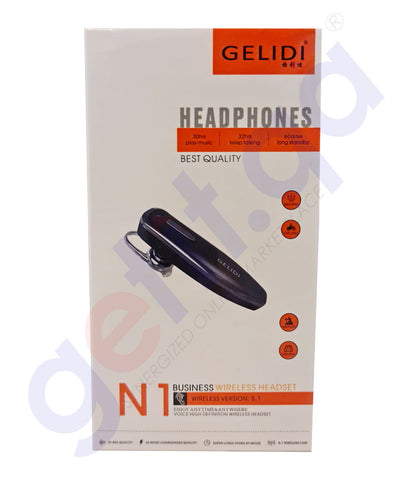 BUY GELIDI N1 BUSINESS WIRELESS HEAD PHONE IN QATAR | HOME DELIVERY WITH COD ON ALL ORDERS ALL OVER QATAR FROM GETIT.QA