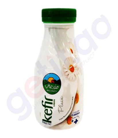 BUY MAZZRATY KEFIR PLAIN LABAN FULL FAT 240ML FORTIFIED WITH PROBIOTICS IN QATAR | HOME DELIVERY WITH COD ON ALL ORDERS ALL OVER QATAR FROM GETIT.QA