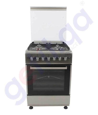BUY BOMPANI 60/60 GAS COOKER STAINLESS STEEL, HEAVY CAST IRON, KNOB( OVEN & GRILL ) TURBO FAN-MADE TURKEY BO613YC/L IN QATAR | HOME DELIVERY WITH COD ON ALL ORDERS ALL OVER QATAR FROM GETIT.QA