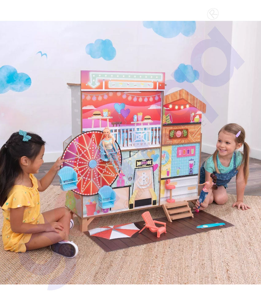 GETIT.QA Buy KIDKRAFT FERRIS WHEEL FUN BEACH HOUSE DOLLHOUSE Doha Qatar