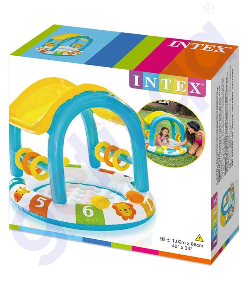 Intex inflatable count with me shaded baby hot sale pool