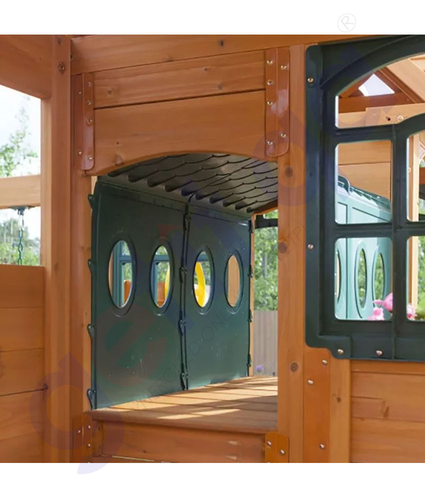 GETIT.QA Buy KIDKRAFT KINGSBRIDGE WOODEN SWING SET / PLAYSET B29380