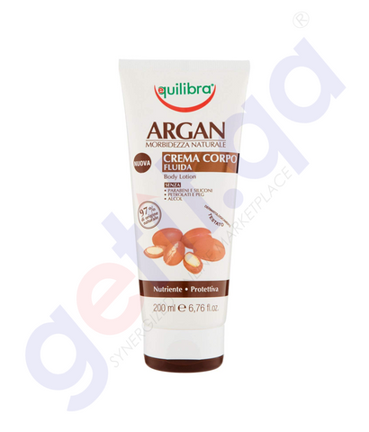 BUY EQUILIBRA ARGAN CREMA CORPO BODY LOTION 200ML IN QATAR | HOME DELIVERY WITH COD ON ALL ORDERS ALL OVER QATAR FROM GETIT.QA