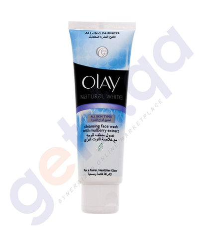 BUY OLAY NATURAL WHITE FACE WASH - 100GM IN QATAR | HOME DELIVERY WITH COD ON ALL ORDERS ALL OVER QATAR FROM GETIT.QA