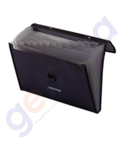 Files, Dividers & Folders - EXPANDING FILE BOX=10PCS - SPB - FE-136-BK