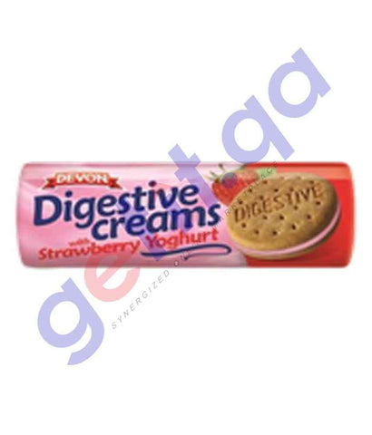Food - DEVON DIGESTIVE CREAM WITH STRAWBERRY YOGHURT 195 GM