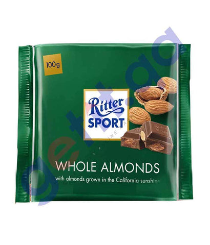 BUY RITTER SPORT ALMOND 100 GM IN QATAR | HOME DELIVERY WITH COD ON ALL ORDERS ALL OVER QATAR FROM GETIT.Q