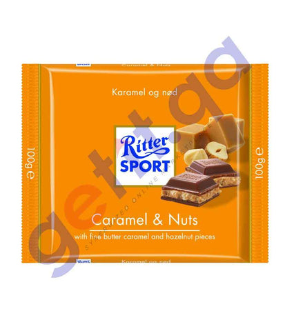 FOOD - RITTER SPORT CARAMEL & NUTS 100 GM