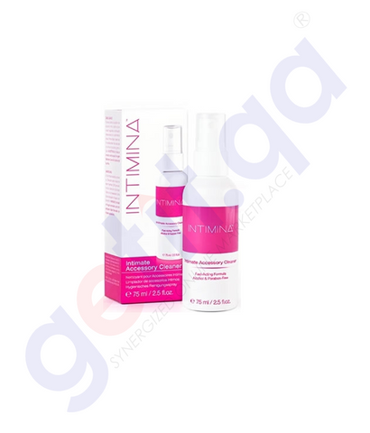 BUY INTIMINA INTIMATE ACCESSORY CLEANER 75 ML IN QATAR | HOME DELIVERY WITH COD ON ALL ORDERS ALL OVER QATAR FROM GETIT.QA