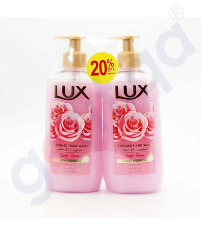 Buy Lux Hand Wash 400ml Soft Rose TP Online Doha Qatar
