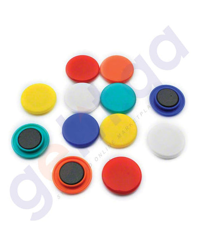 MAGNET ROUND - MAGNET ROUND ASSORTED COLOR -  ( 10 PIECE )
