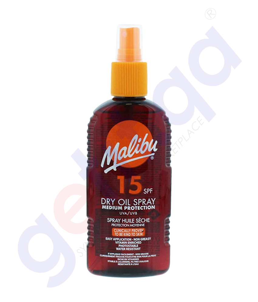 GETIT.QA Buy MALIBU SPF 15 DRY OIL TANNING SPRAY Doha Qatar