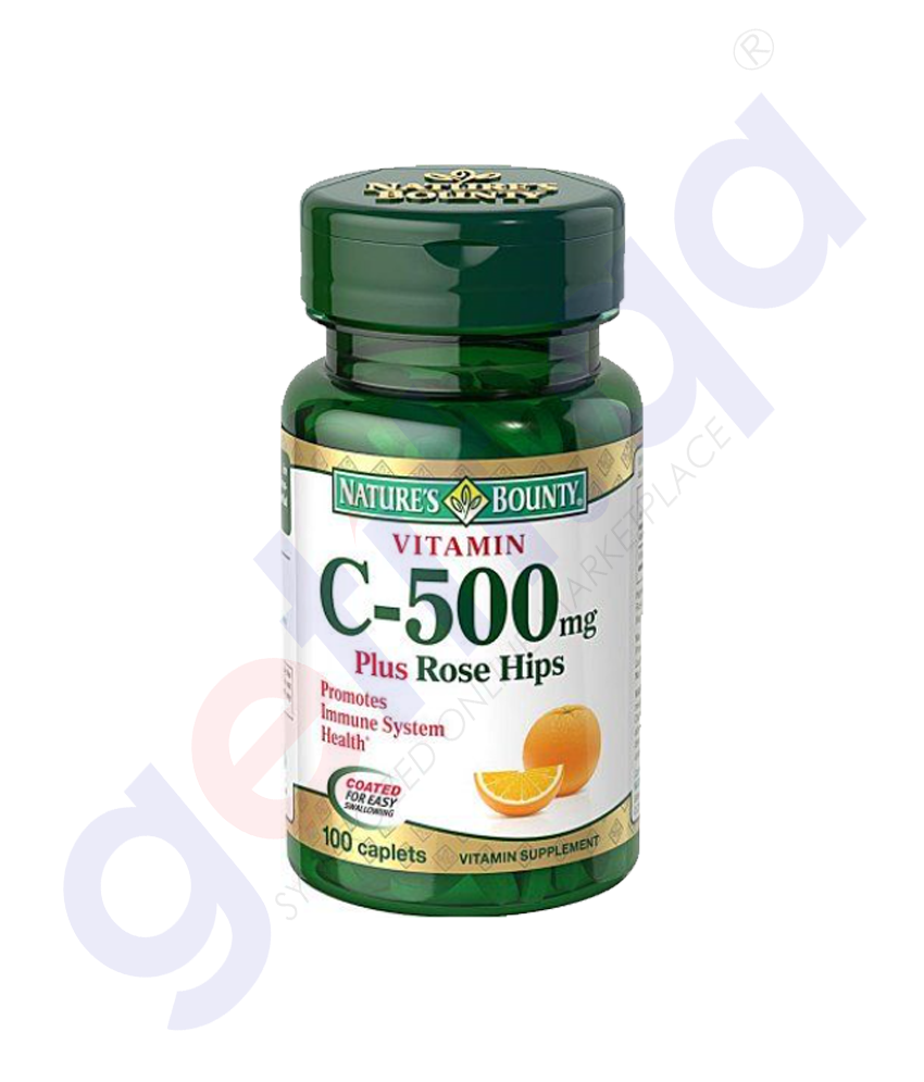 GETIT.QA Buy NATURE'S BOUNTY VITAMIN C 500 MG WITH ROSEHIPS 100