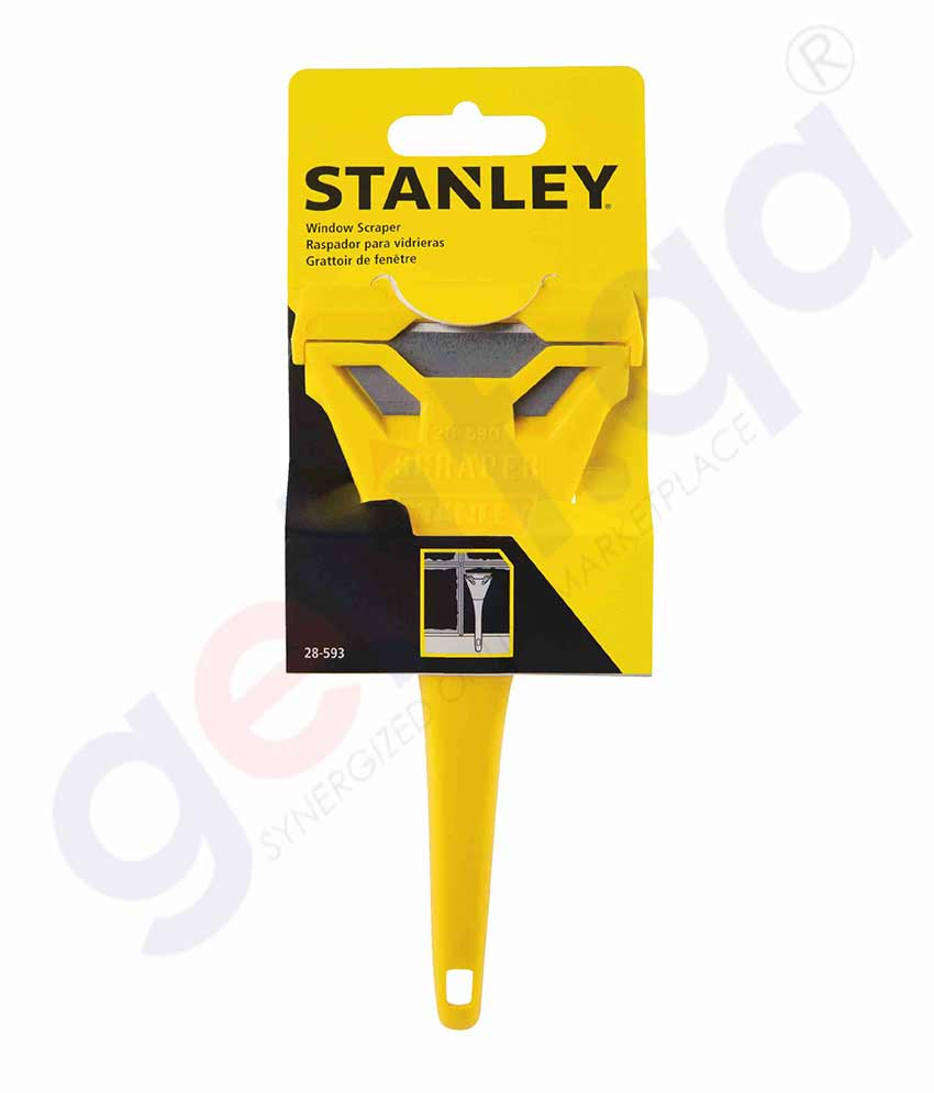Stanley 0-28-590 Window Scraper, Yellow