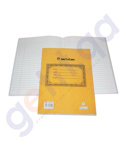 NOTE BOOK & REGISTER - EXERCISE BOOK ER-01170  -  60 SHEETS SINGLE LINE