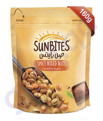 NUTS - SUNBITES SPICY MIXED NUTS 160GM