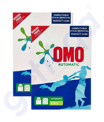 Buy OMO Powder 2.5kg Front Load Twin Pack in Doha Qatar