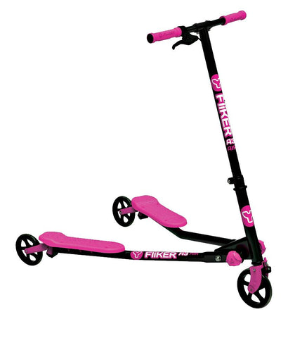 Outdoor Toys - Y VOLUTION YFLIKER A3 AIR BLACK/PINK (4L CL 2PK) KIDS KICK SCOOTER - 100020