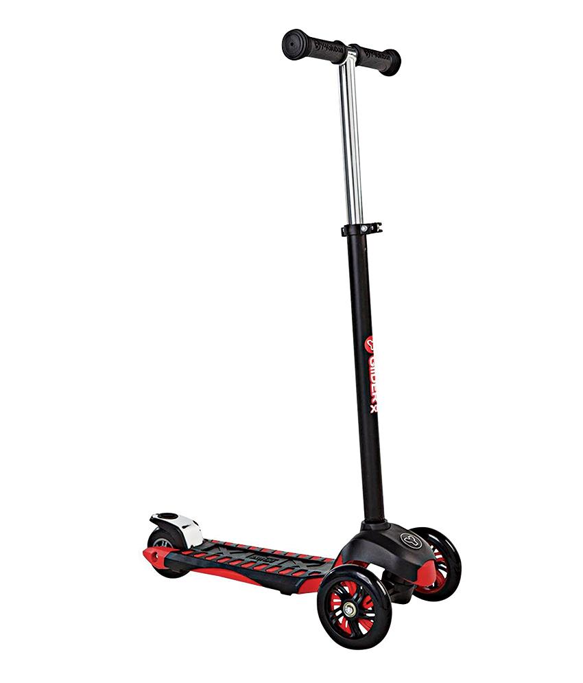 Outdoor Toys - Y VOLUTION YGLIDER XL DELUXE BLACK/RED (4L OP 2PK) KIDS KICK SCOOTER - 100198