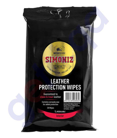 Buy Simoniz Leather Protection Wipes 20pk Online Doha Qatar