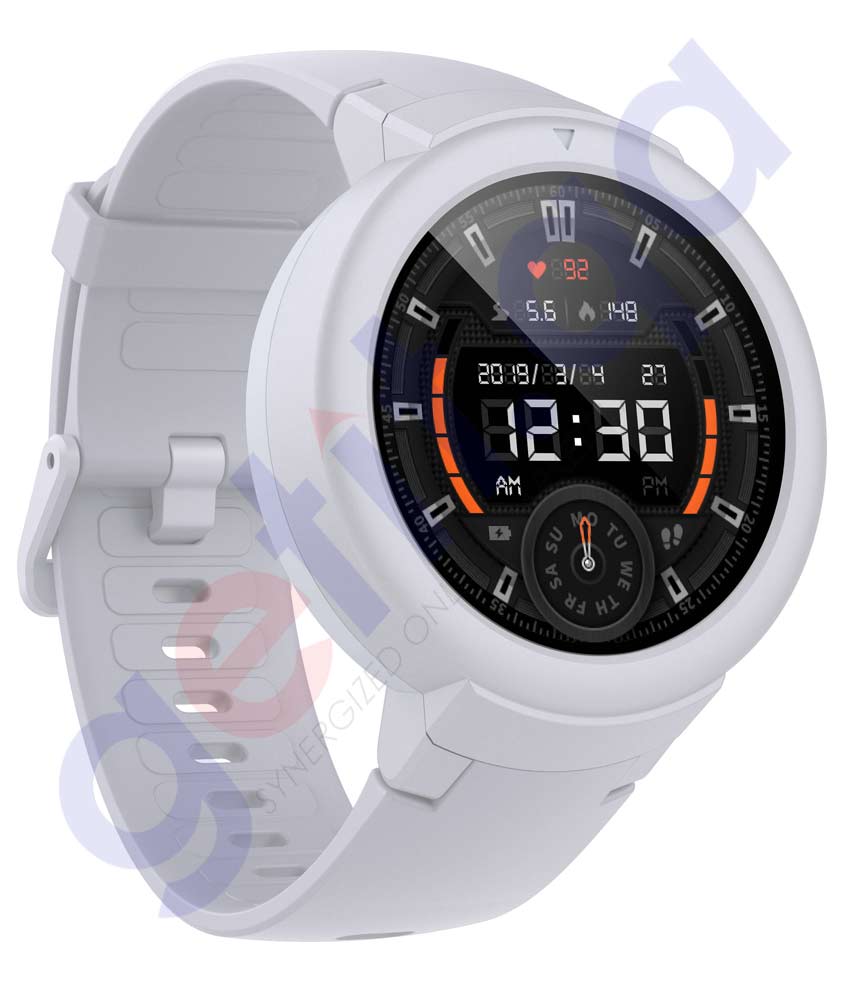 Buy Amazfit Verge Lite Smartwatch Snowcap White Price Online Doha Qatar