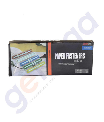 PAPER - FILE FASTNER ASST. COL PVC US-1011(1X50)
