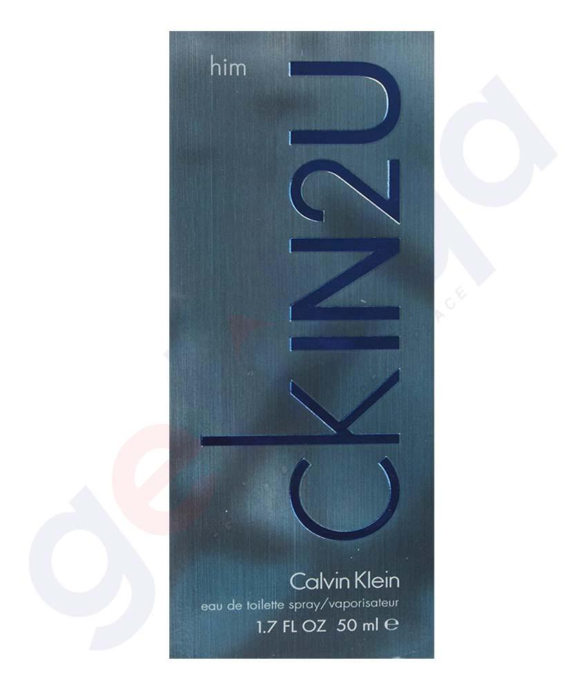 BUY CALVIN KLEIN IN2U EDT 50ML FOR MEN IN QATAR | HOME DELIVERY WITH COD ON ALL ORDERS ALL OVER QATAR FROM GETIT.QA