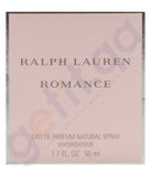 PERFUME - RALPH LAUREN 50ML ROMANCE EDP FOR WOMEN