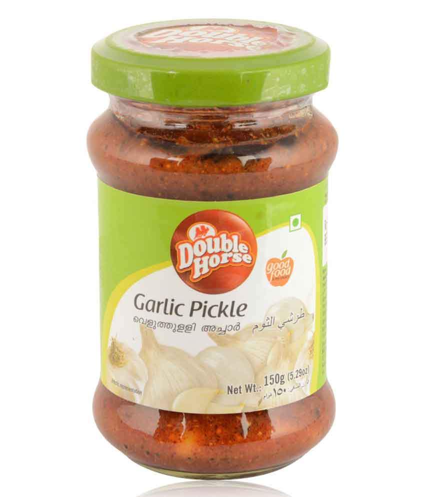 PICKLE - DOUBLE HORSE GARLIC PICKLE - 400GM