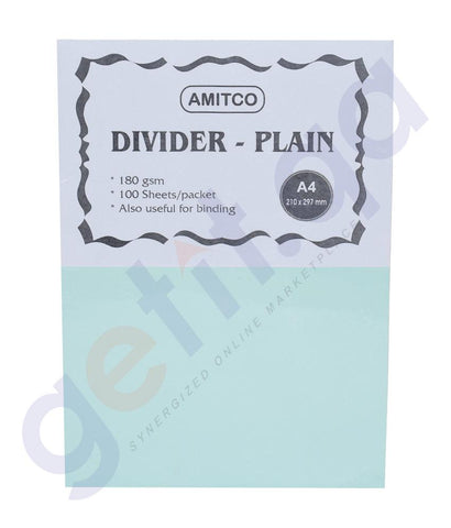 PLAIN DIVIDER - PLAIN DIVIDER  A4 180 GSM BY AMITCO