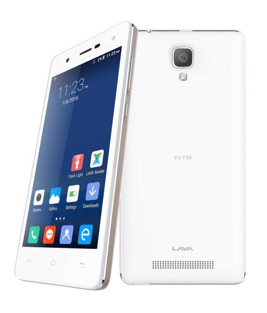 Smart Phones - LAVA IRIS 758 DUAL SIM , 1GB, 8 GB, 4G LTE , WHITE