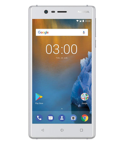 Smart Phones - NOKIA 3 DUAL SIM , 2GB RAM, 16GB , 4G LTE , SILVER WHITE