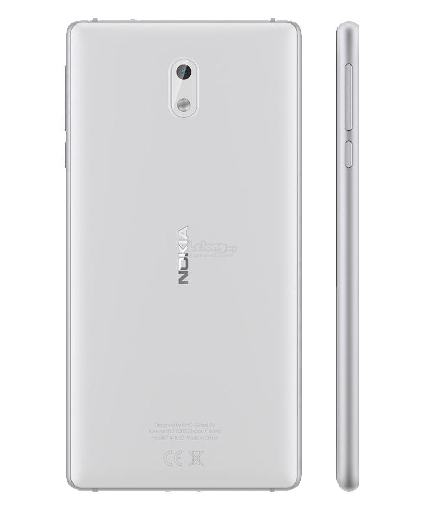 Smart Phones - NOKIA 3 DUAL SIM , 2GB RAM, 16GB , 4G LTE , SILVER WHITE
