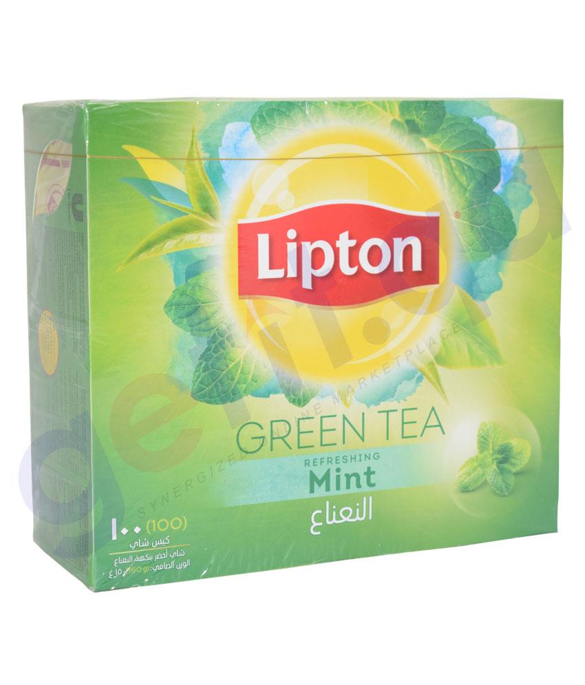 TEA BAG - LIPTON GREENTEA BAG MINT - 100NOS