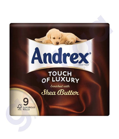 TISSUES - ANDREX TOILET TISSUE SHEA BUTTER 9 LUXURIOUS ROLLS