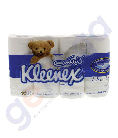 TISSUES - KLEENEX BATHROOM TISSUES 200 SHEETS 2PLY ROLLS 16PCS