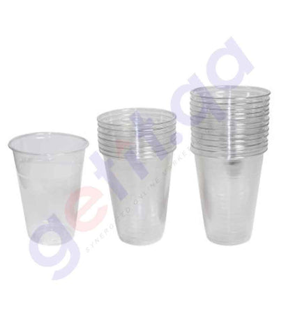 Buy Plastic cup (Transparent) ( 1 Carton - 1000 pcs) in Qatar