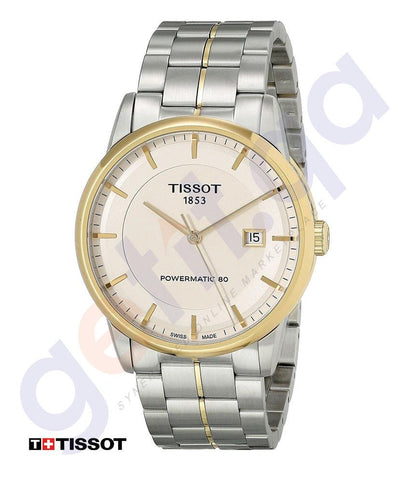 WATHCES - TISSOT POWERMATIC 80 IVORY DIAL STAINLESS STEEL MENS WATCH - T0864072226100